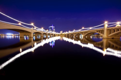 Tempe Town Lake at night